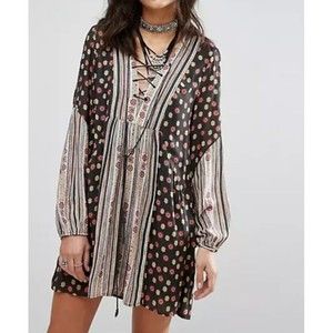 Free People Rain Or Shine Pebble Boho, Flowy, Festival Dress Size M